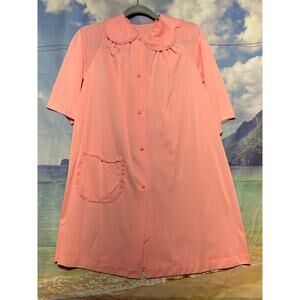 Vintage Shadowline Robe House Coat Cover Peach Women's Size Petite Youth or Sml